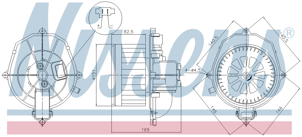 Nissens Cabin Fan Blower Motor 87518