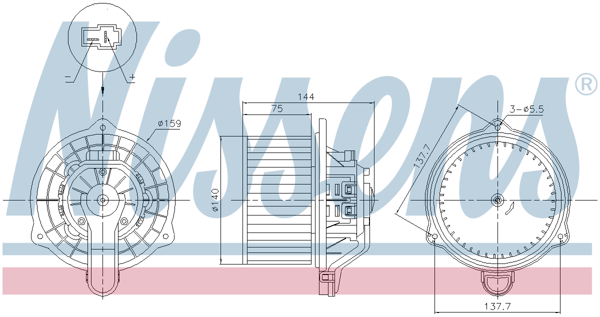 Nissens Cabin Fan Blower Motor 87568