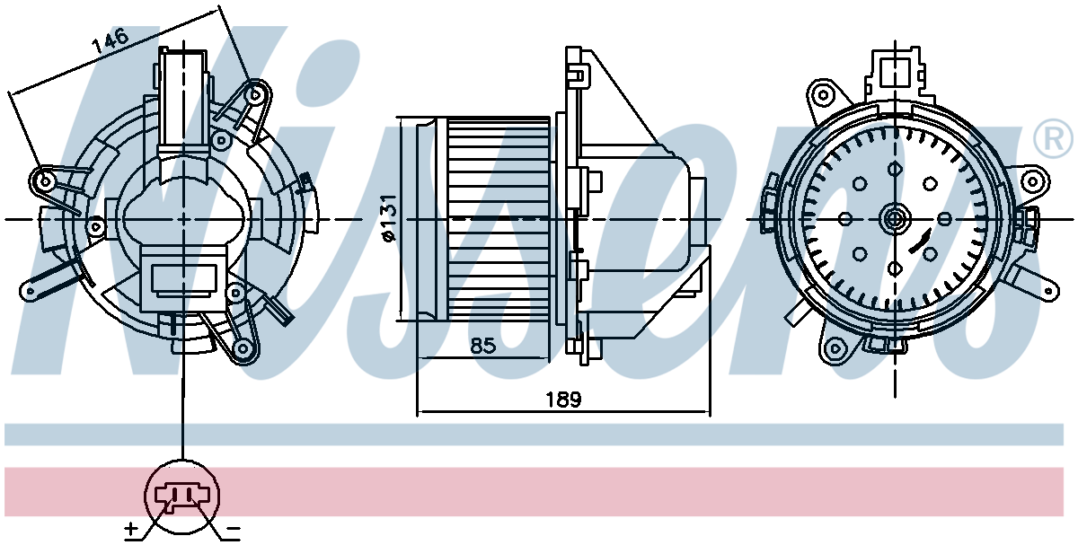 Nissens Cabin Fan Blower Motor 87608