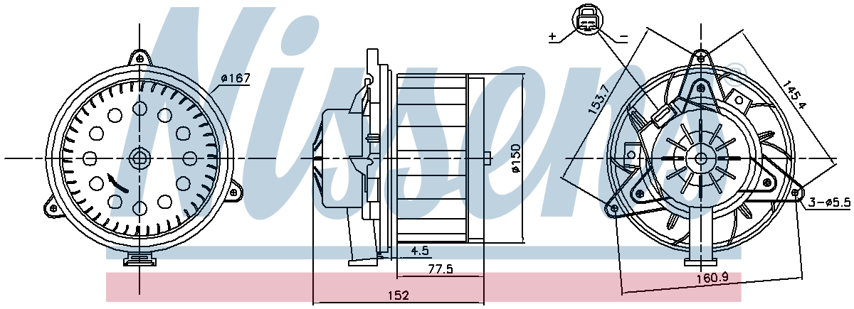 Nissens Cabin Fan Blower Motor 87618