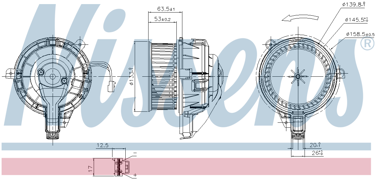Nissens Cabin Fan Blower Motor 87852