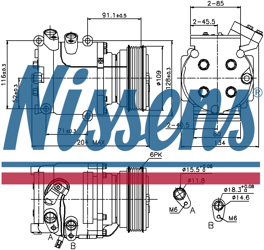 NISSENS Air conditioning evaporator 92373 ASX (GA_W