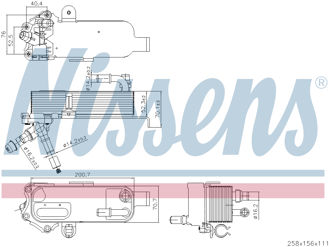 Nissens Engine Oil Cooler 91298