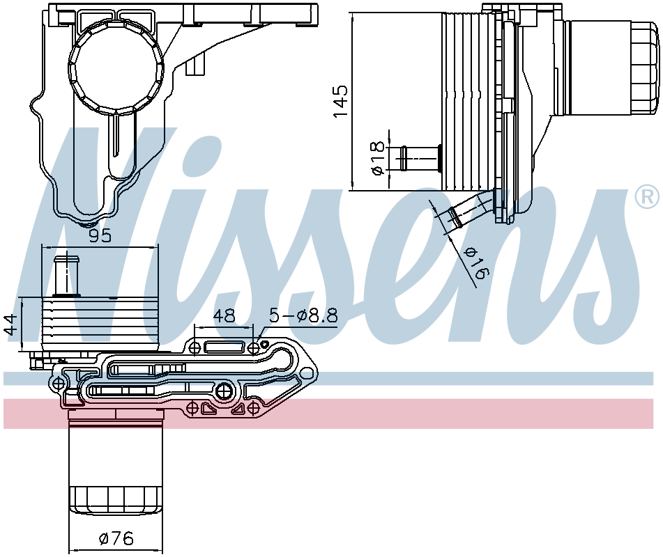 Nissens Engine Oil Cooler 91329