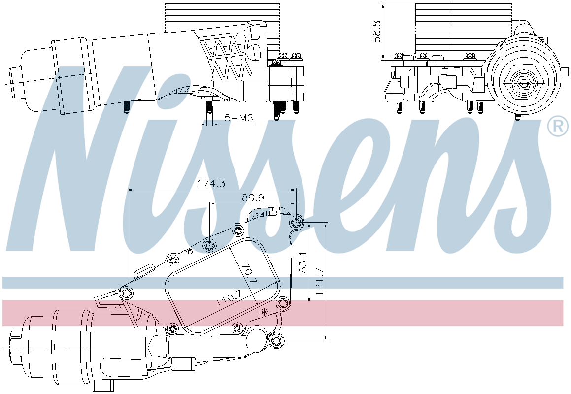 Nissens Engine Oil Cooler 91385