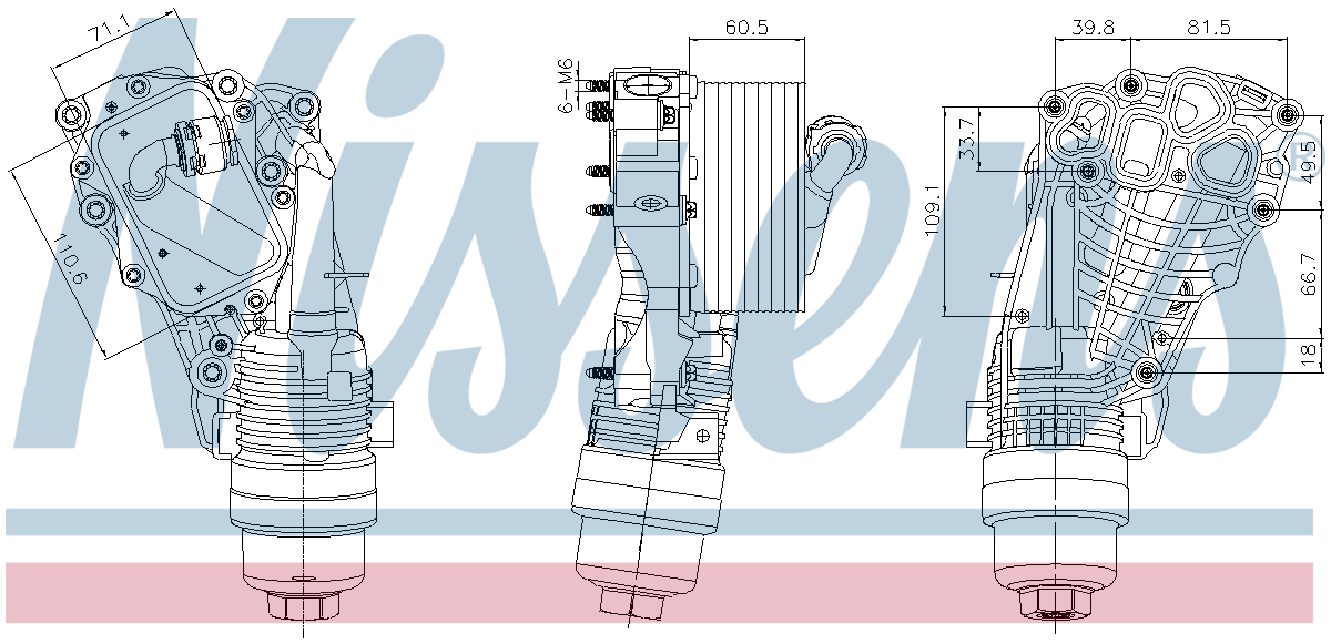 Nissens Engine Oil Cooler 91399