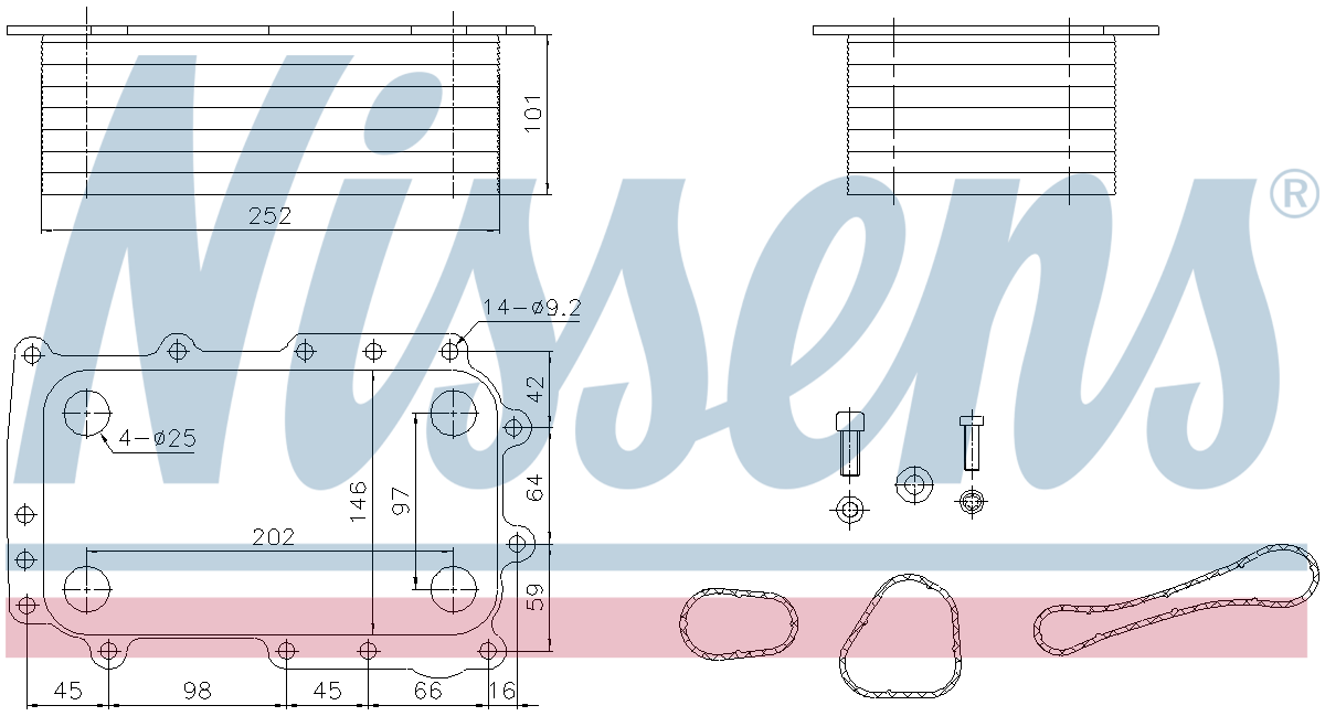 Nissens Engine Oil Cooler 91431