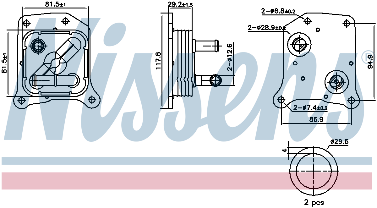 Nissens Engine Oil Cooler 91438