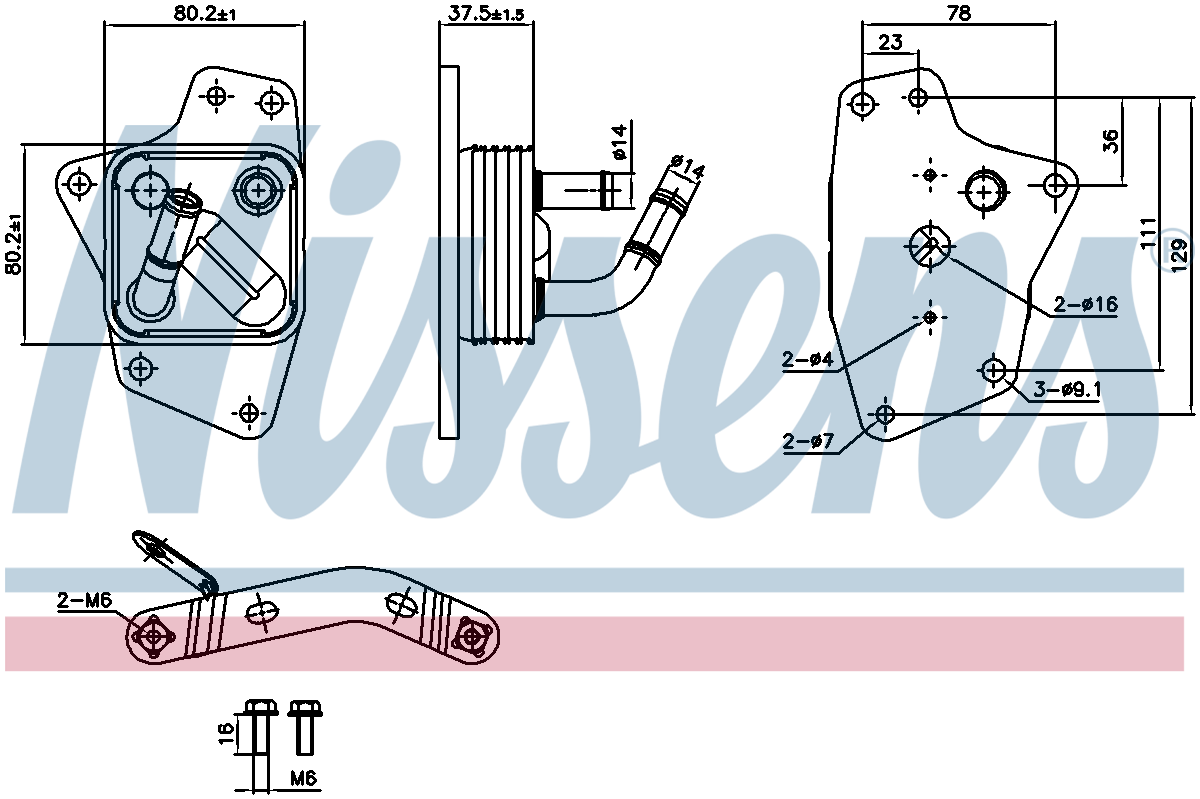 Nissens Engine Oil Cooler 91444