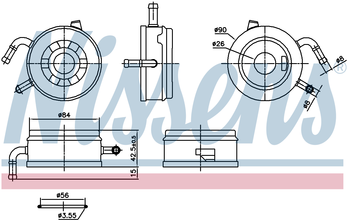 Nissens Engine Oil Cooler 91470