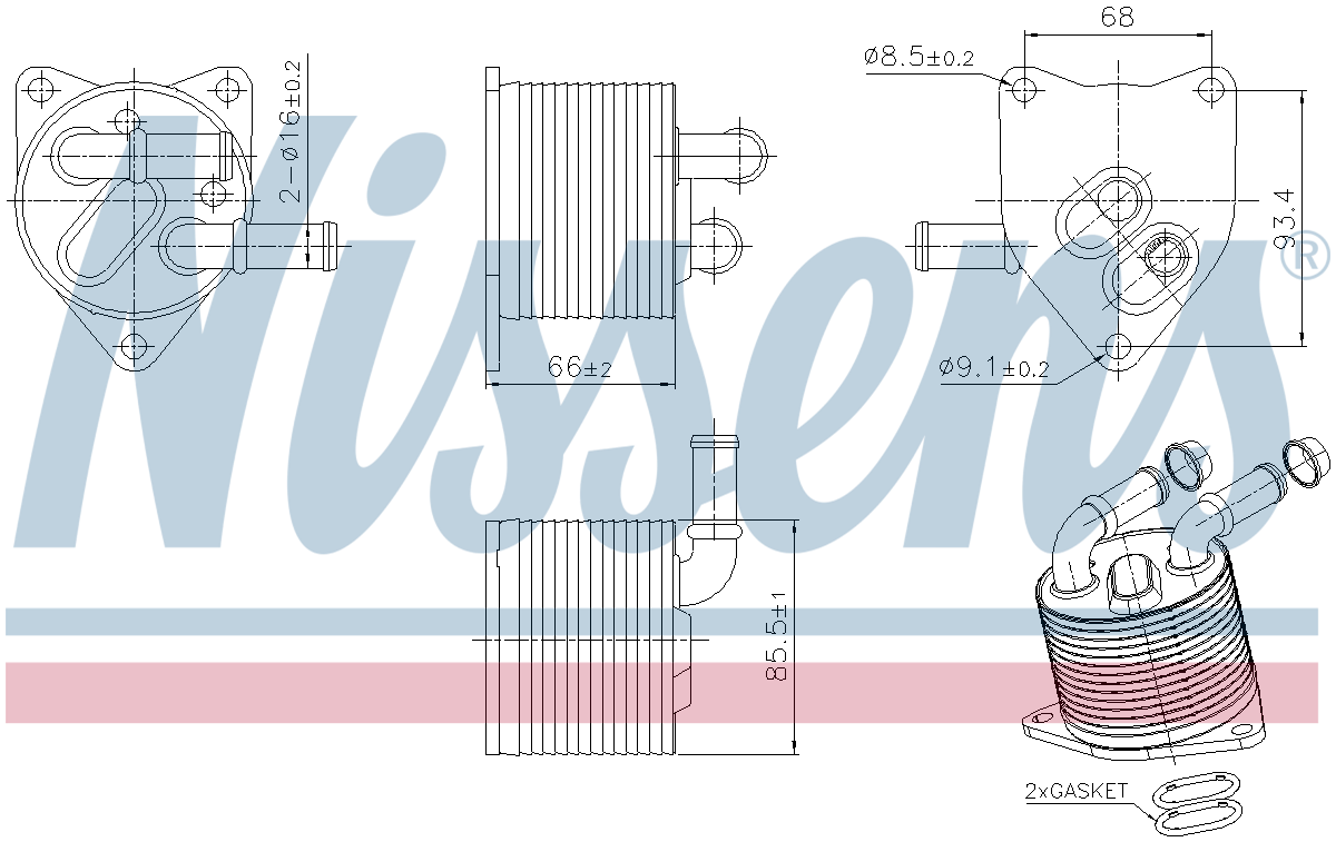 Nissens Engine Oil Cooler 91512