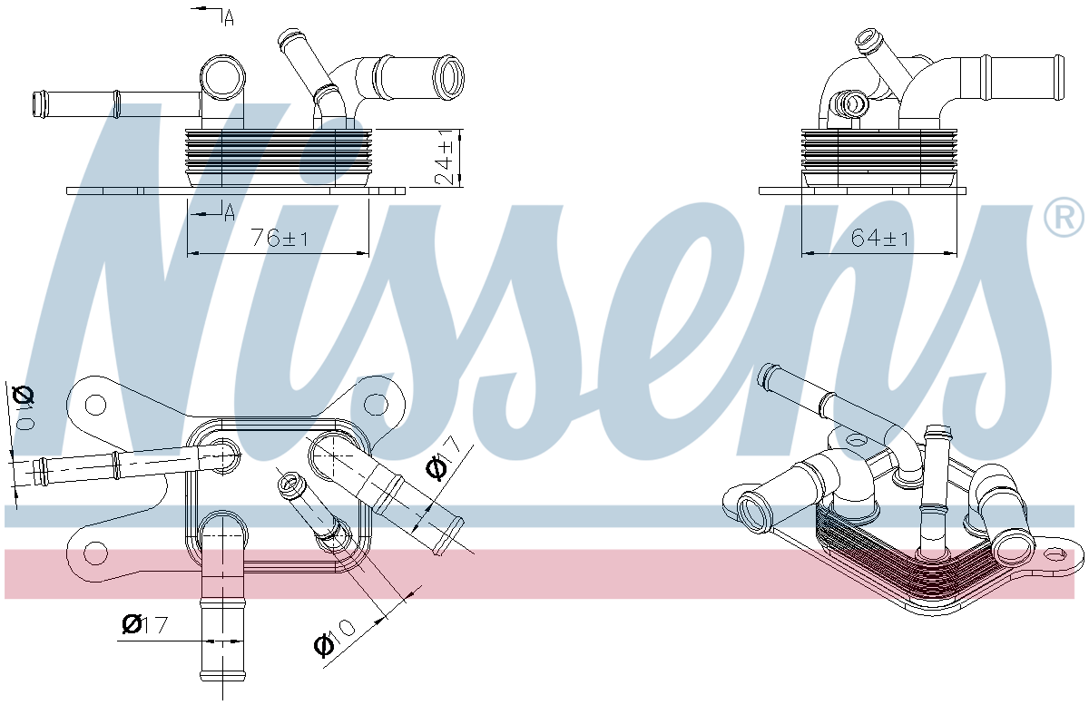 Nissens Engine Oil Cooler 91529