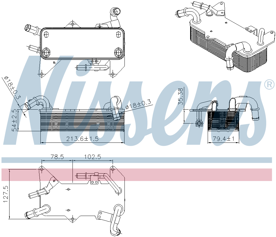Nissens Engine Oil Cooler 91579