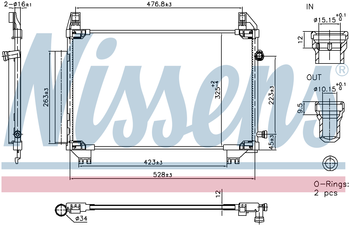 Nissens Aircon Condenser 940943