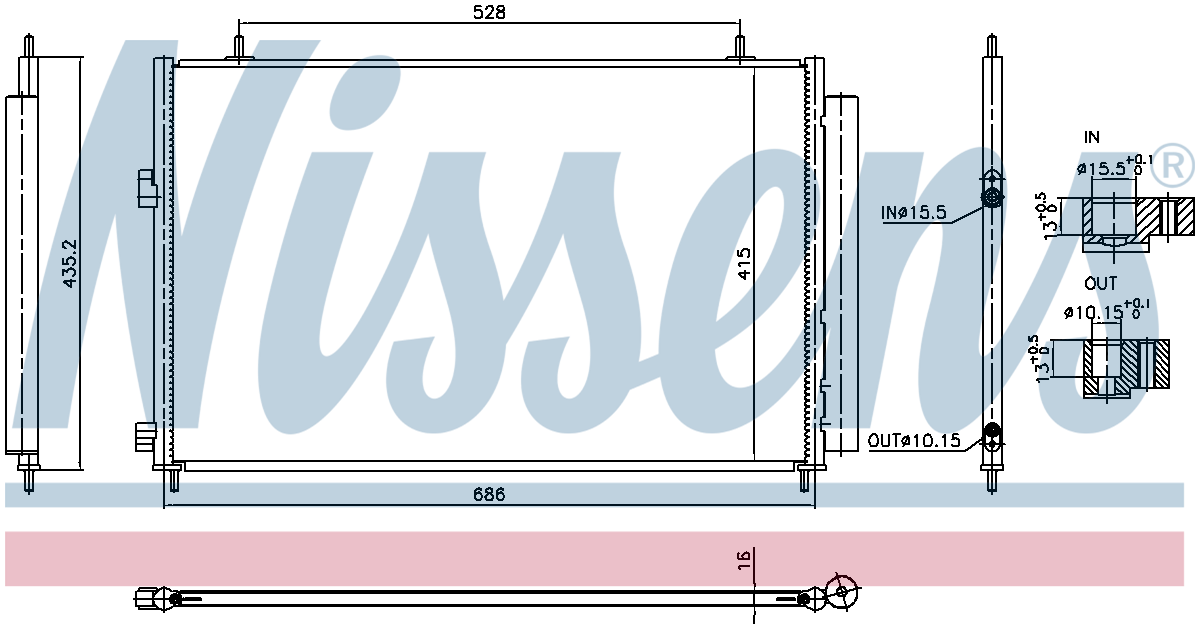 Nissens Aircon Condenser 940961