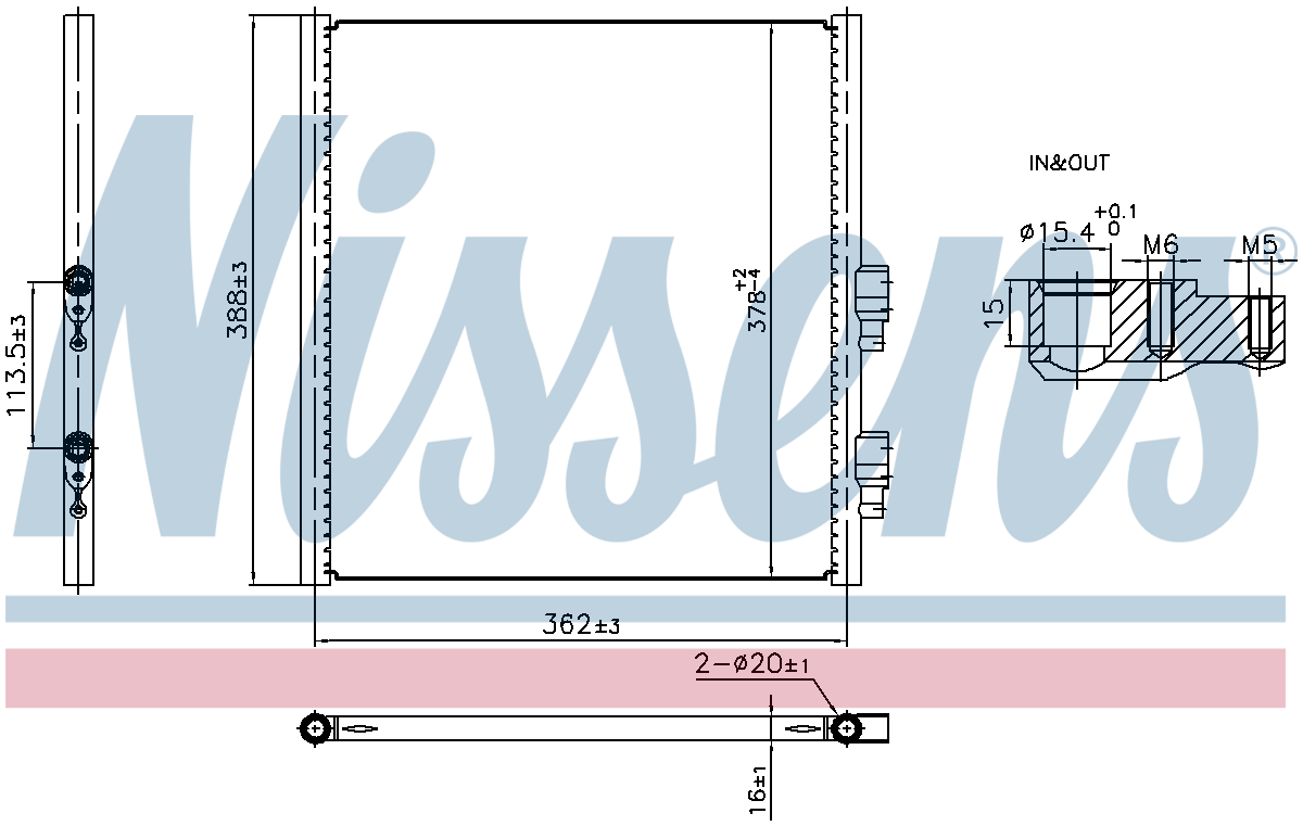 Nissens Aircon Condenser 941308