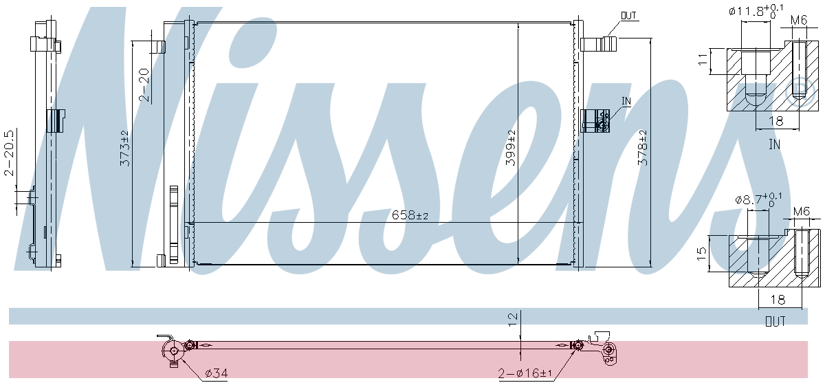 Nissens Aircon Condenser 941356