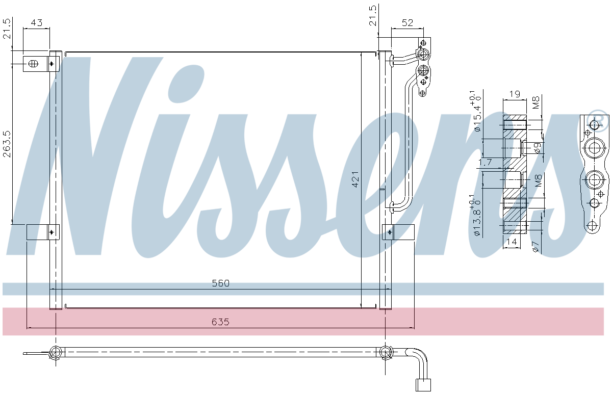Nissens Aircon Condenser 94431
