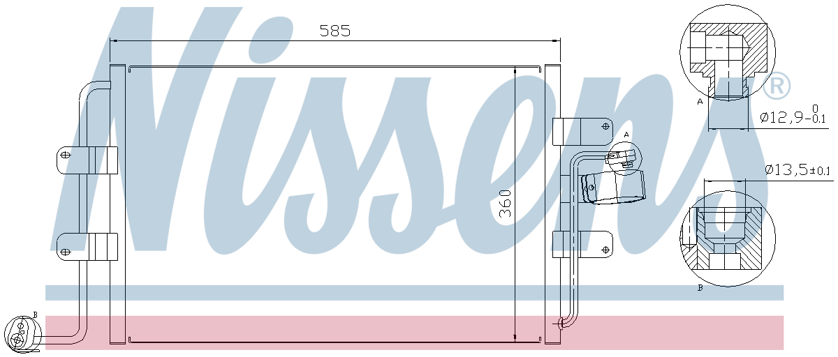Nissens Aircon Condenser 94522