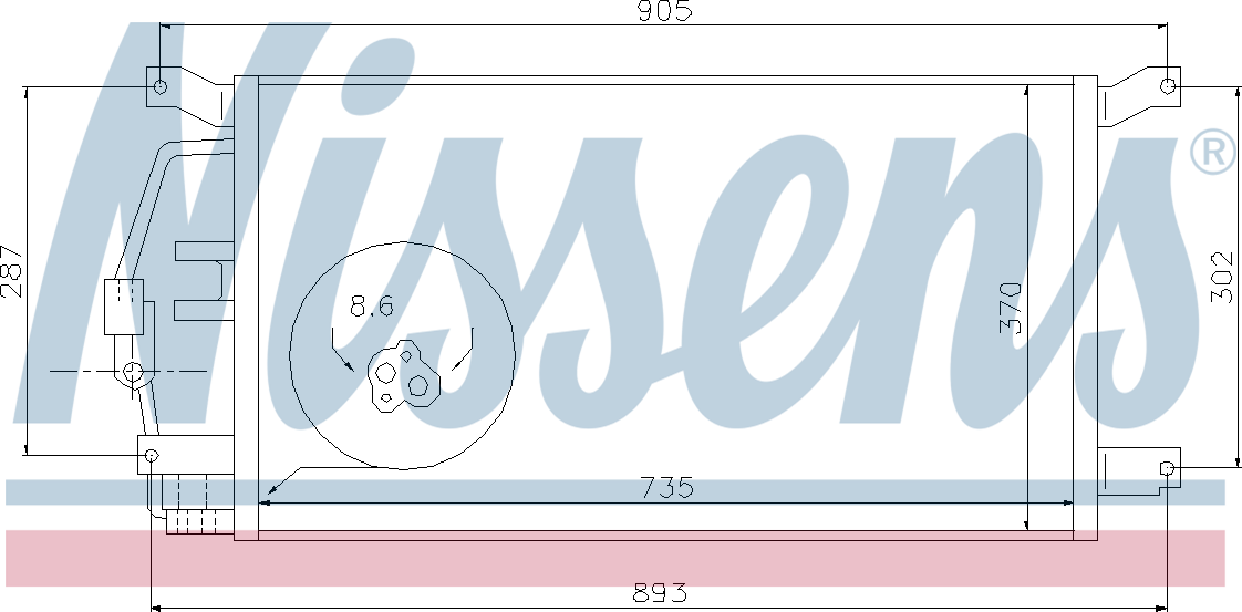 Nissens Aircon Condenser 94797