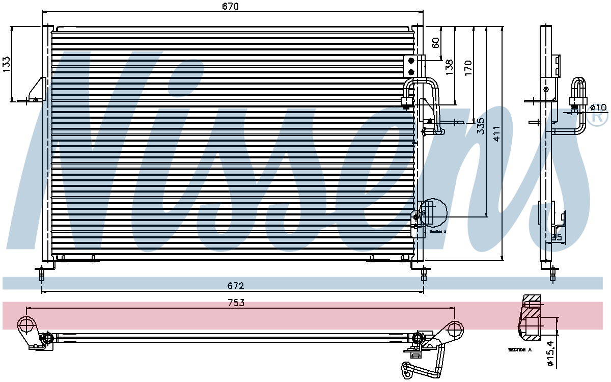 Nissens Aircon Condenser 94808