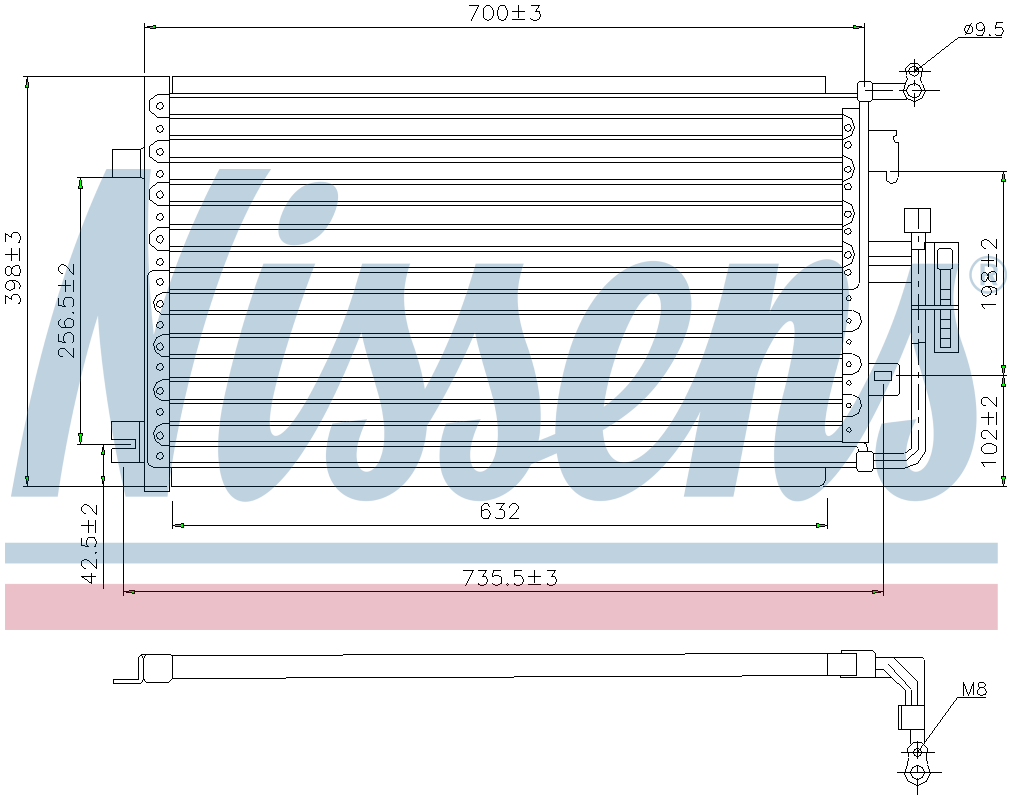 Nissens Aircon Condenser 94846