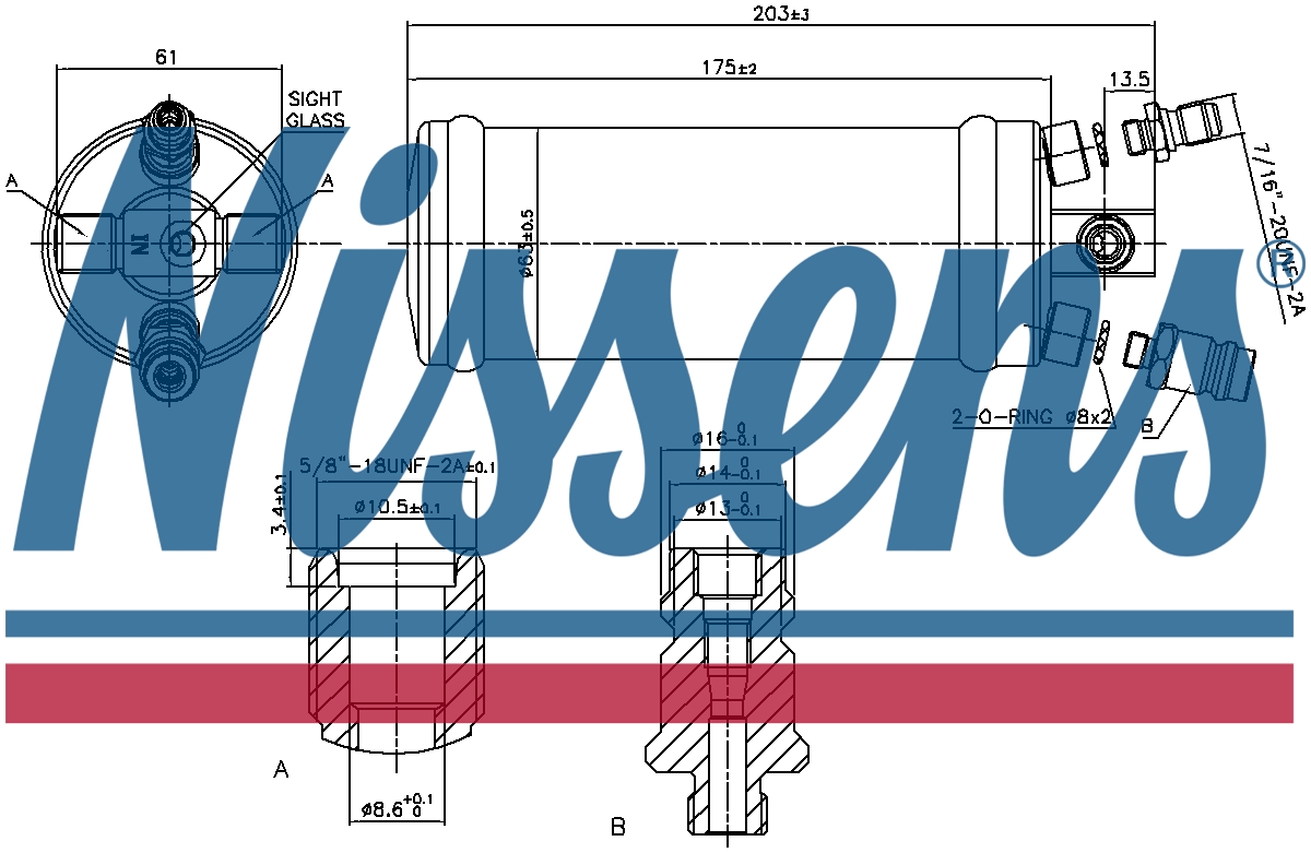 Radiador De Aire Acondicionado Nissens 95344 - Para Varios Modelos VW