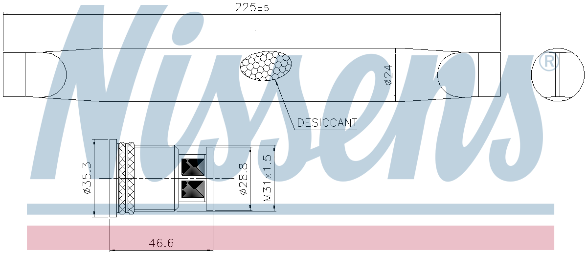Nissens Aircon Receiver Dryer Filter 95786