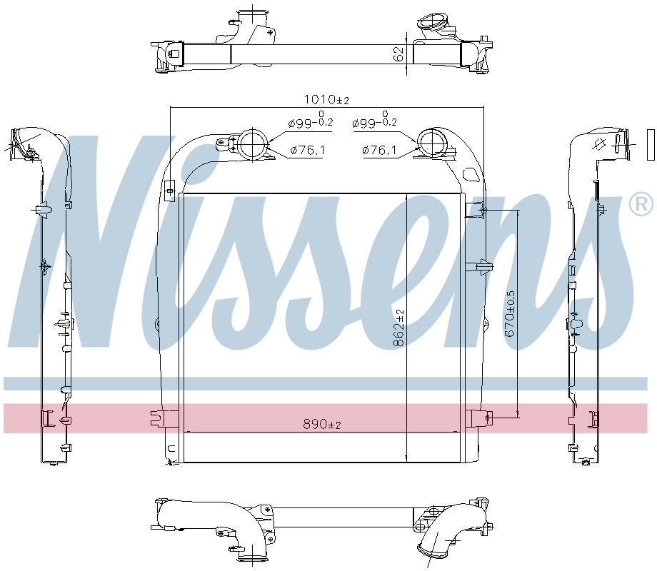 Nissens Charge Air Intercooler 961154