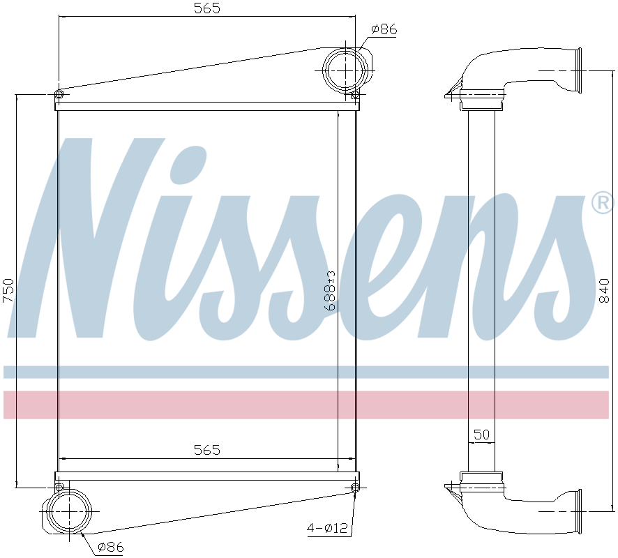 Nissens Charge Air Intercooler 961259
