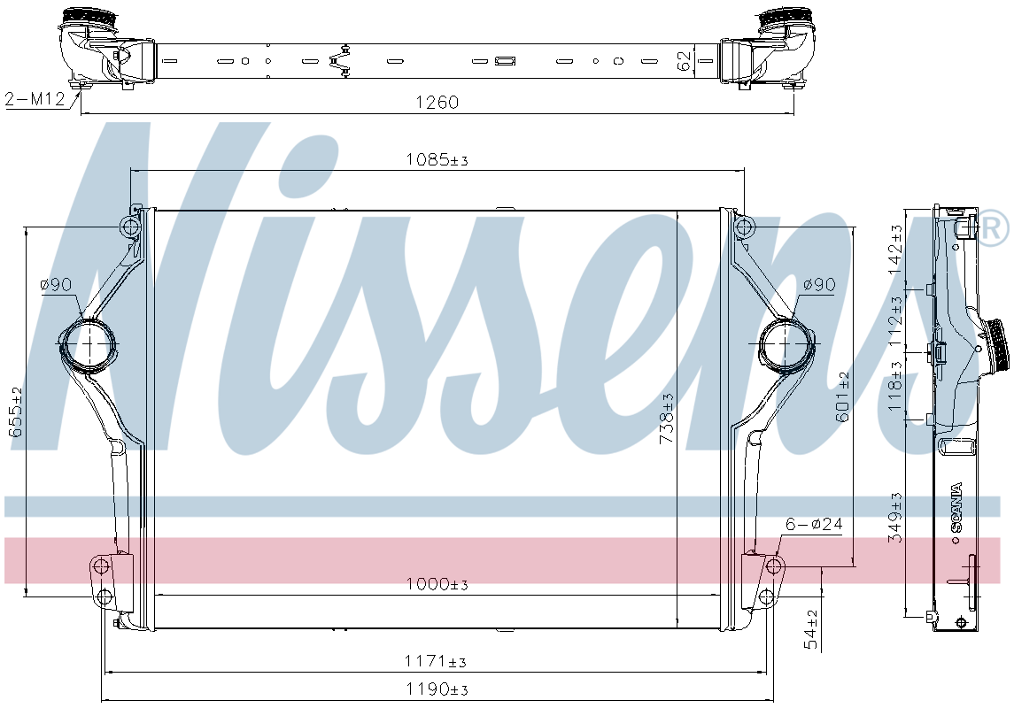 Nissens Charge Air Intercooler 961262