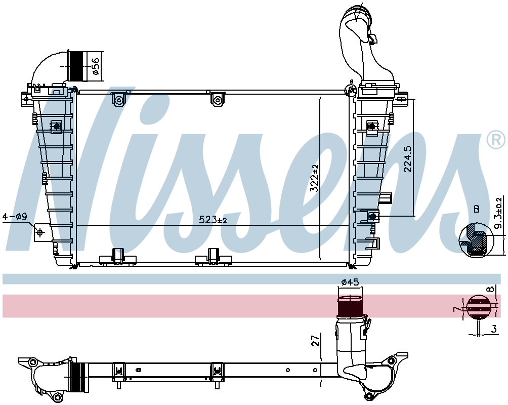 Nissens Charge Air Intercooler 961267