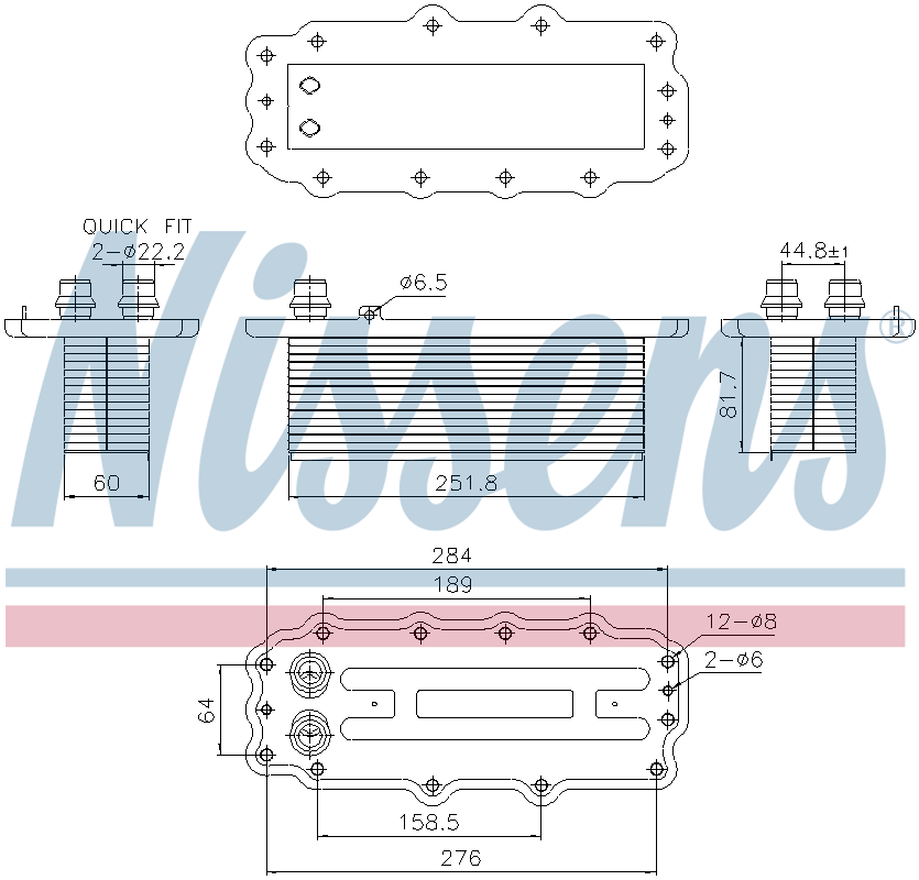 Nissens Charge Air Intercooler 961295