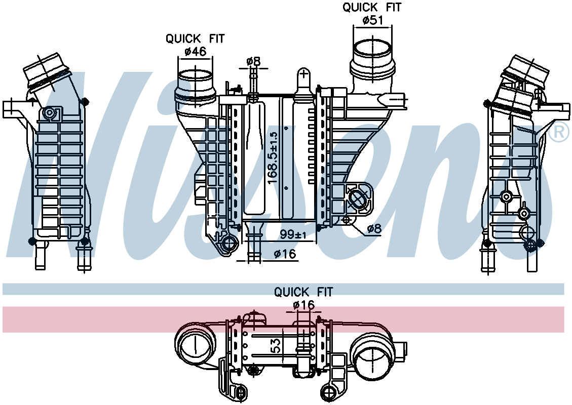 Nissens Charge Air Intercooler 961321