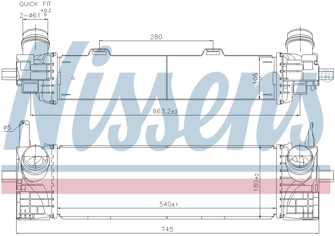 Nissens Charge Air Intercooler 961338