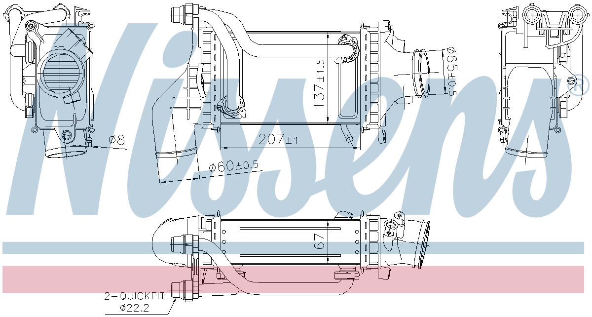Nissens Charge Air Intercooler 961455