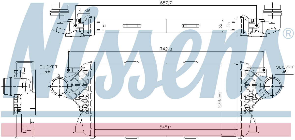 Nissens Charge Air Intercooler 961458
