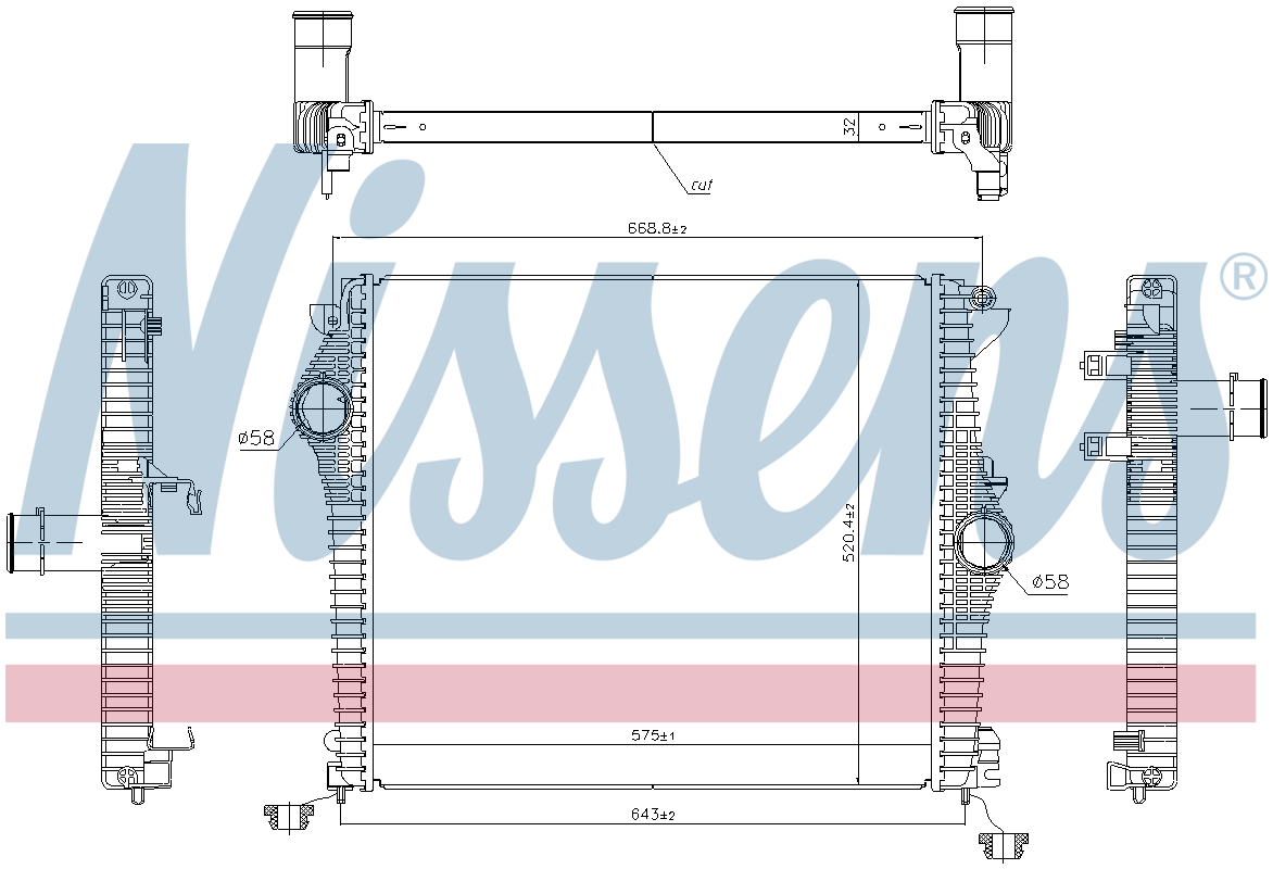 Nissens Charge Air Intercooler 961532