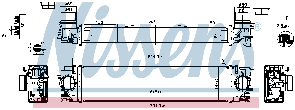 Nissens Charge Air Intercooler 961541