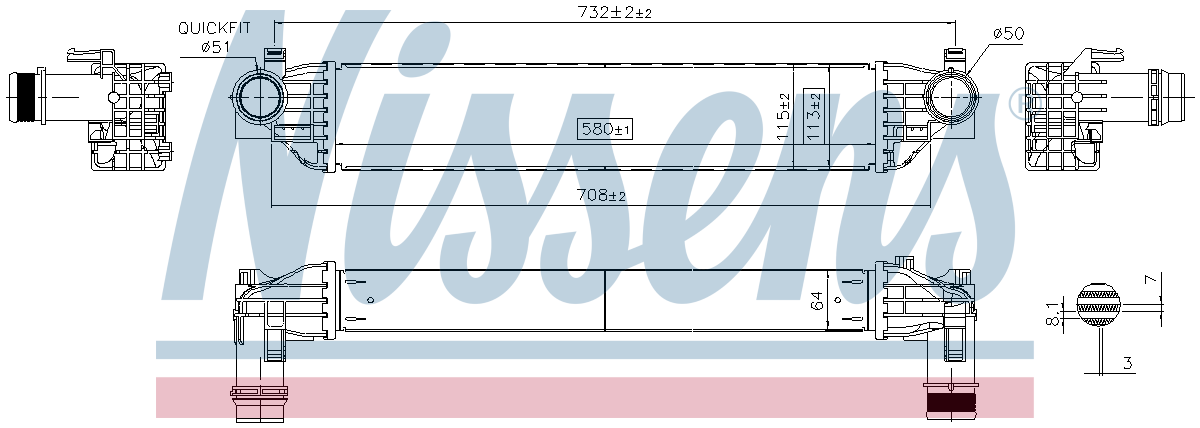 Nissens Charge Air Intercooler 961558