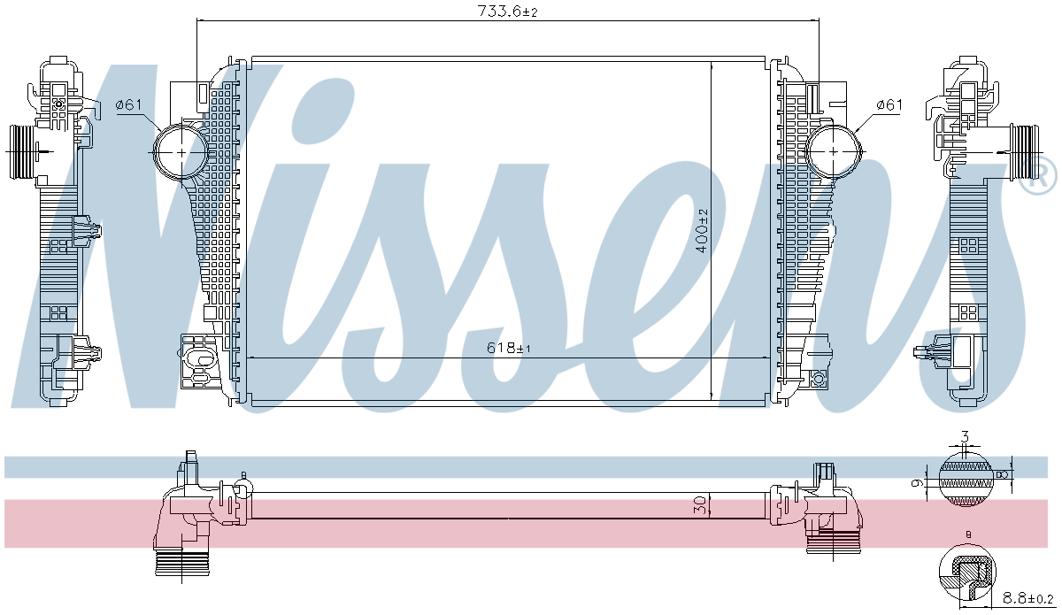 Nissens Charge Air Intercooler 96258