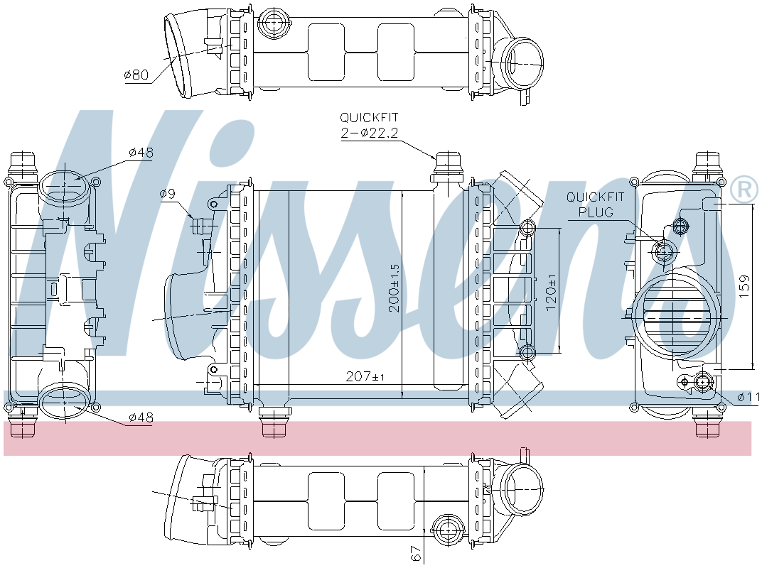 Nissens Charge Air Intercooler 96389