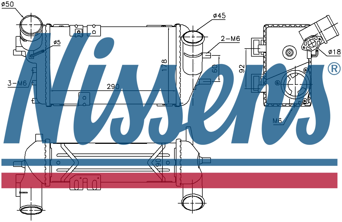 NISSENS Charge Air Intercooler 96398