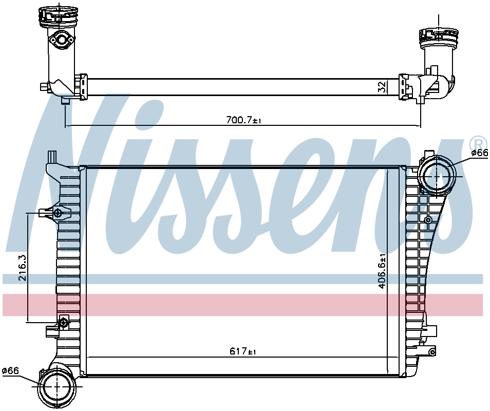 Nissens Charge Air Intercooler 96619