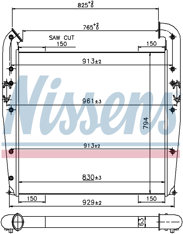 NISSENS Charge Air Intercooler 96960