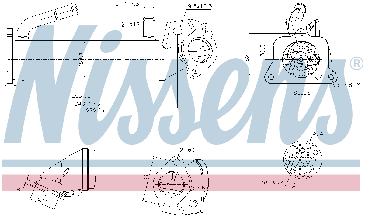 Nissens EGR Cooler 989322