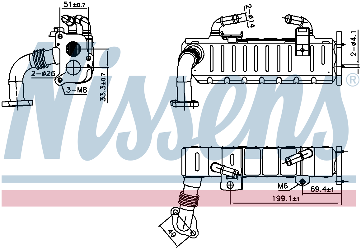 Nissens EGR Cooler 989475