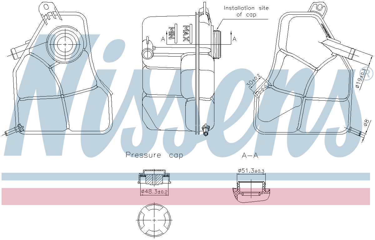 Nissens Coolant Expansion Tank 996308