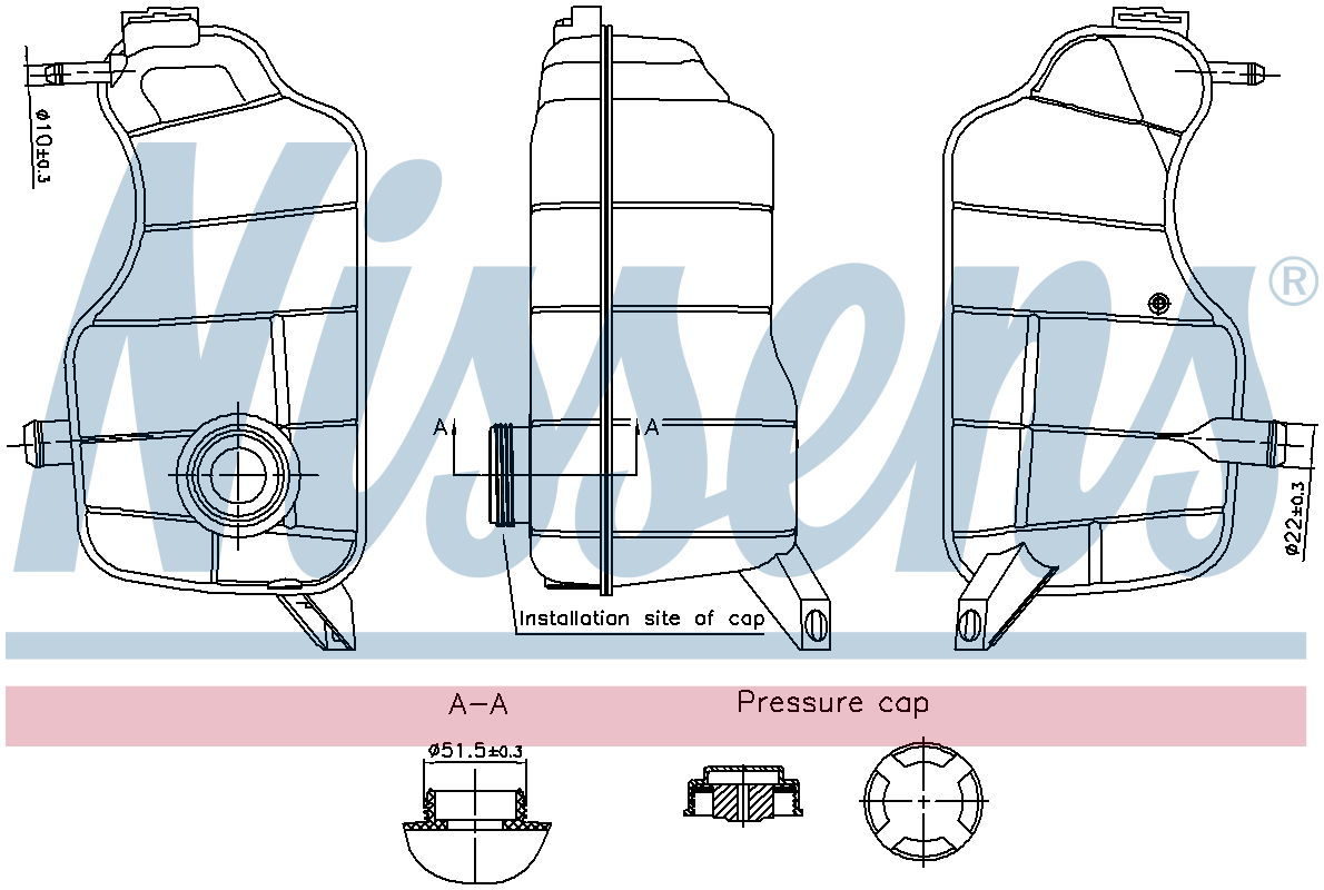 Nissens Coolant Expansion Tank 996329