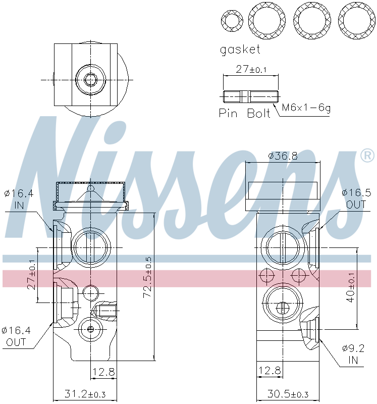 Nissens Aircon Expansion Valve 999544
